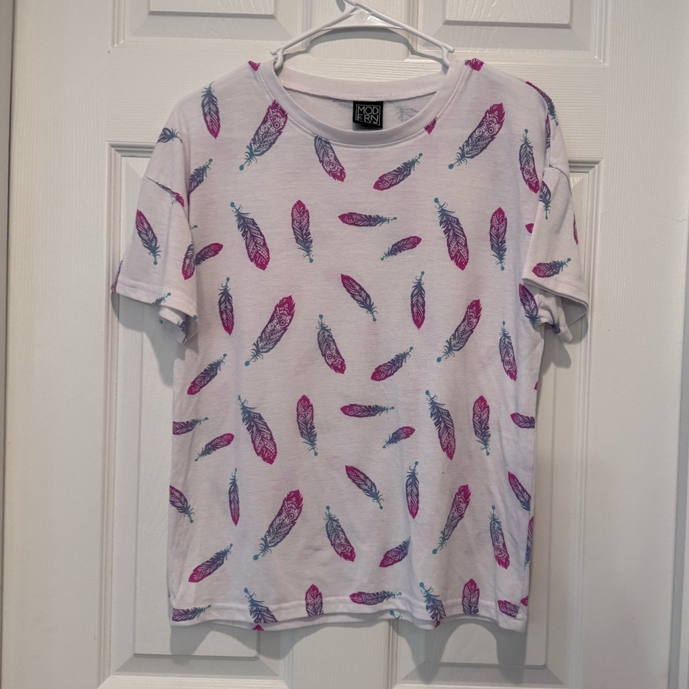 Modern Lux feather shirt